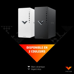 Victus by HP 15L TG02-0249nf 5600G Tower AMD Ryzen™ 5 8 Go DDR4-SDRAM 512 Go SSD Windows 11 Home PC Argent
